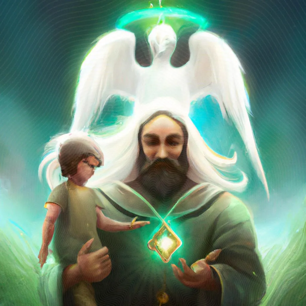 Pai, Filho e Espírito Santo: O Simbolismo Divino em uma Trindade Sagrada 3 uma composição ilustrativa de pai filho e espirito santo simbolo