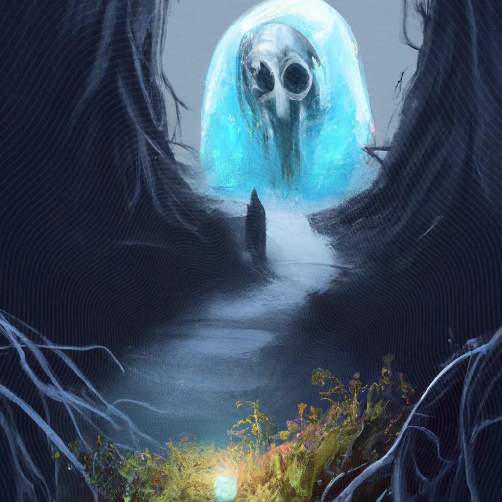uma paisagem ilustrada de para onde vão os mortos segundo o espiritismo