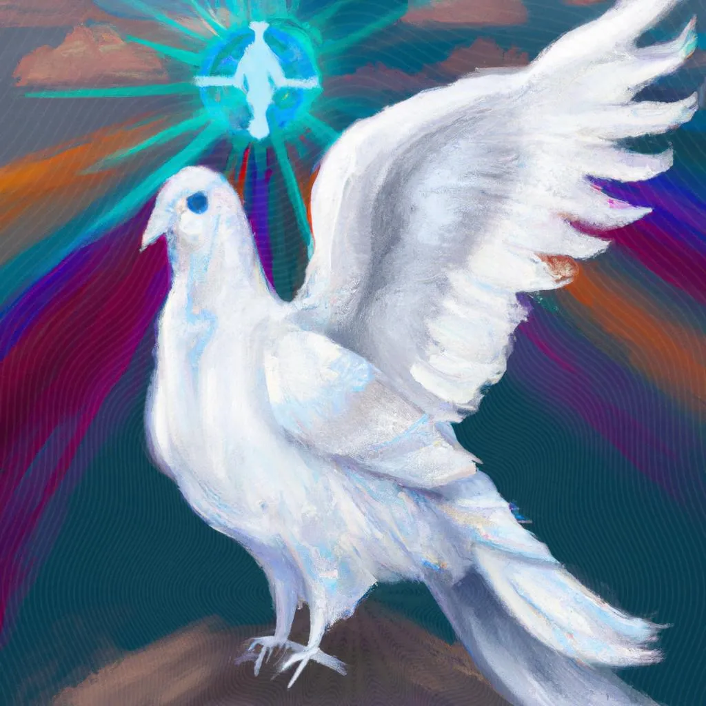 uma figura artística de pomba divino espirito santo