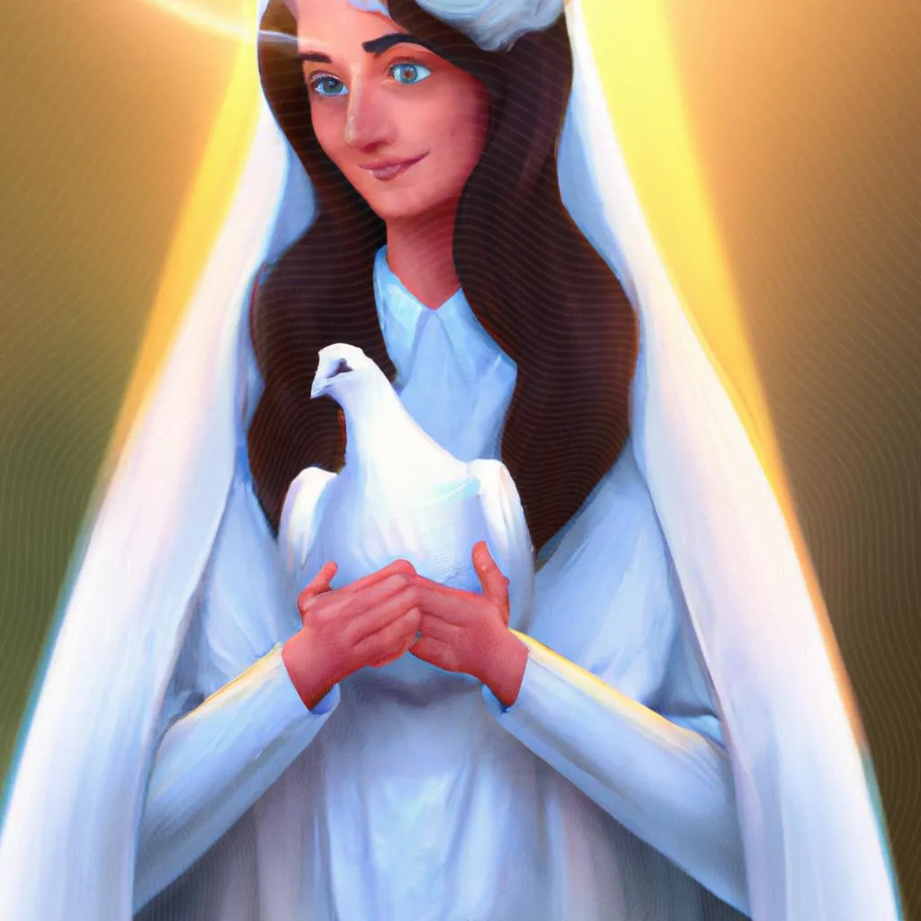 uma gravura sobre pombinha do espirito santo