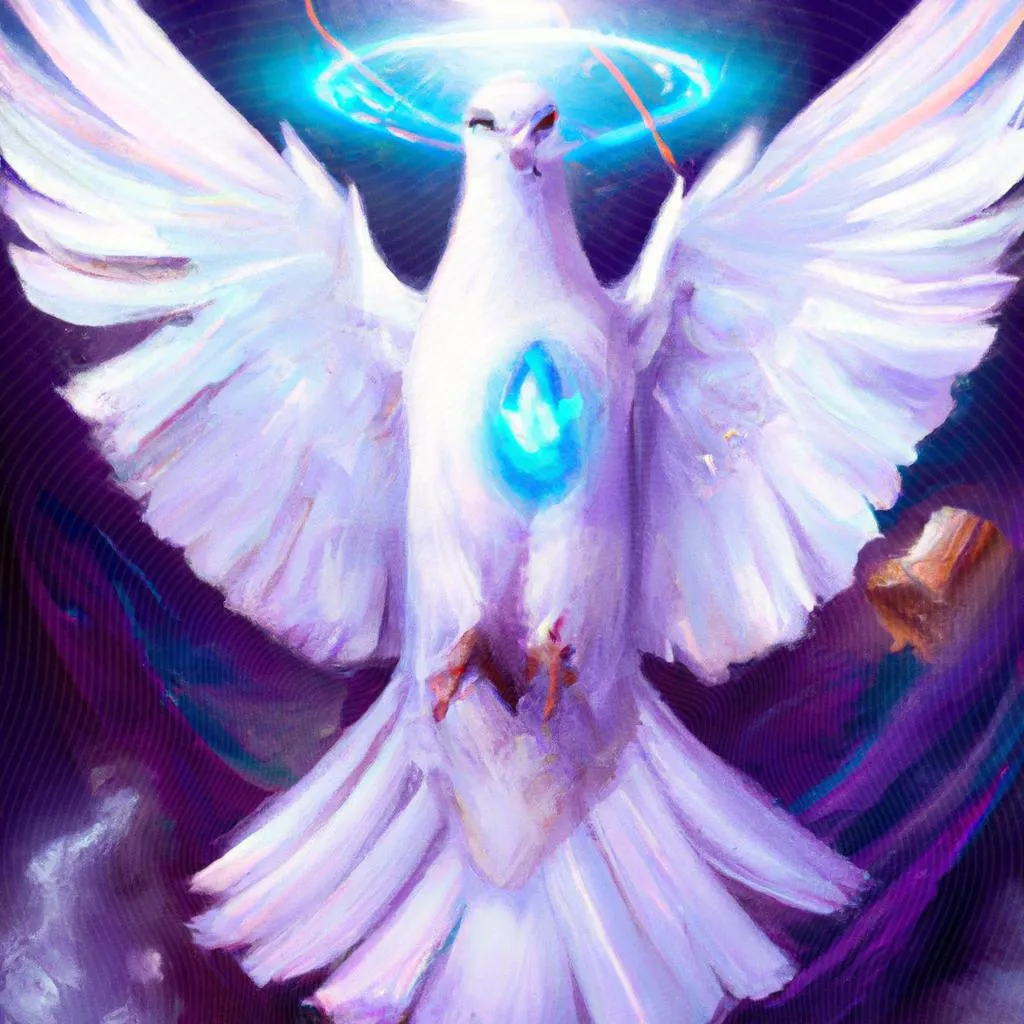 uma imagem estampada de pombo divino espirito santo