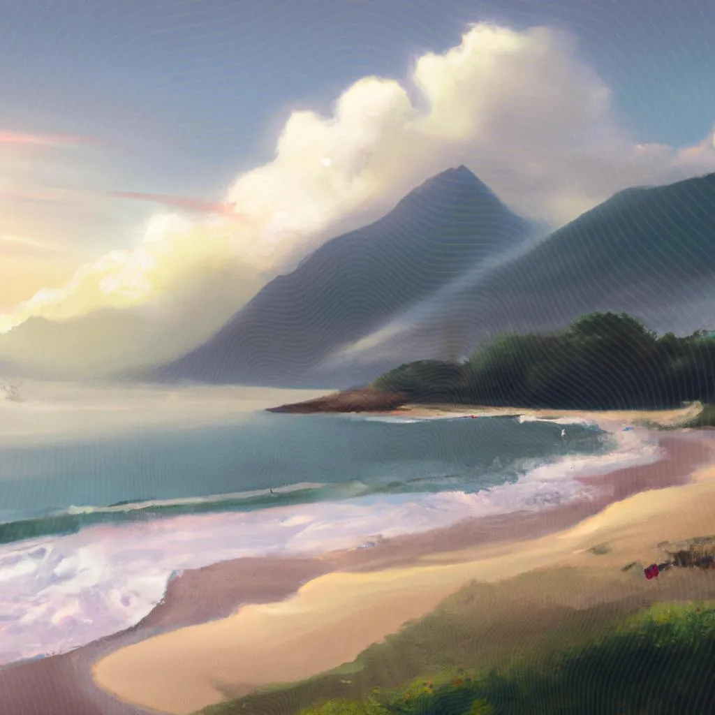 Desvendando os mistérios da Praia de Vitória, ES: Significados esotéricos e místicos revelados 3 uma arte gráfica sobre praia de vitoria espirito santo