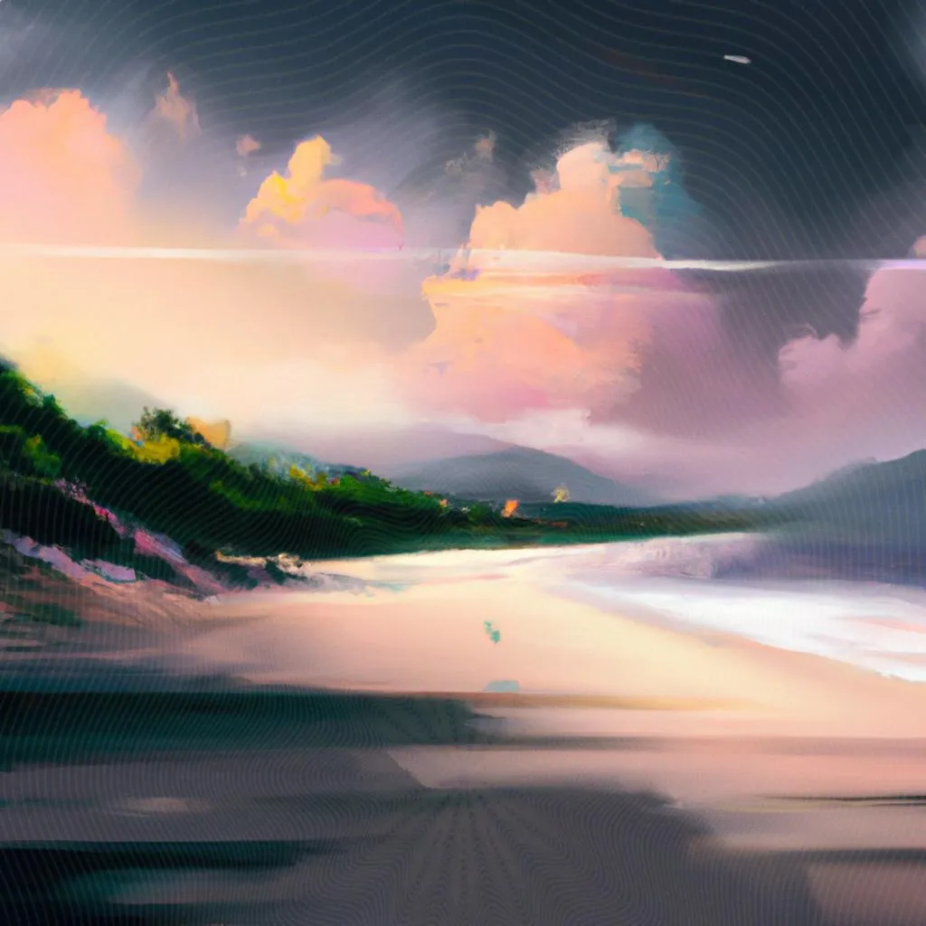 Conheça a mística Praia do Espírito Santo: significados e crenças 2 uma arte abstrata sobre praia do espirito santo