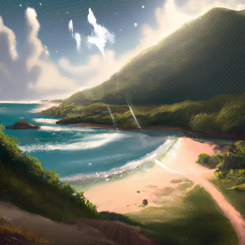 Praia de Piuma revela mistérios esotéricos no Espírito Santo 2 uma pintura figurativa de praia piuma espirito santo