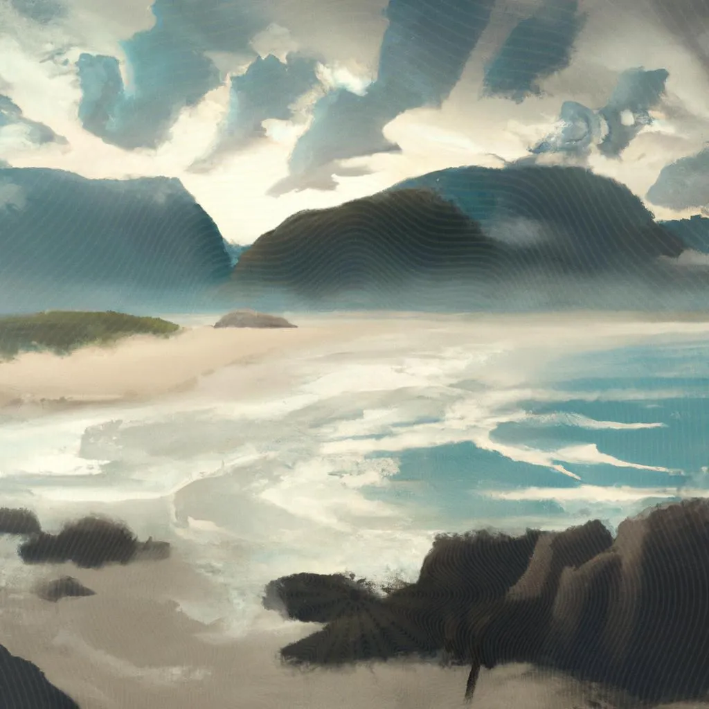 uma vista panorâmica ilustrada de praias espirito santo vitoria