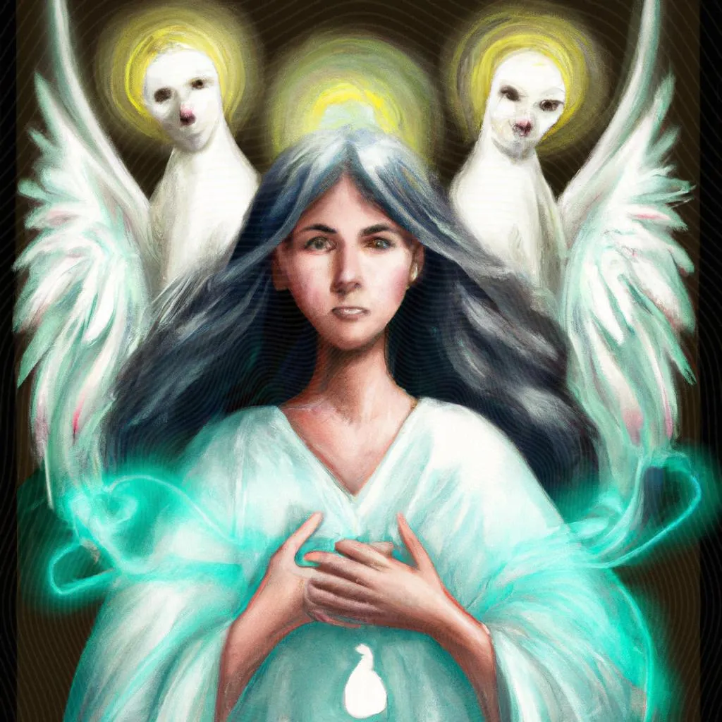 um desenho sobre prece anjos guardioes e espiritos protetores
