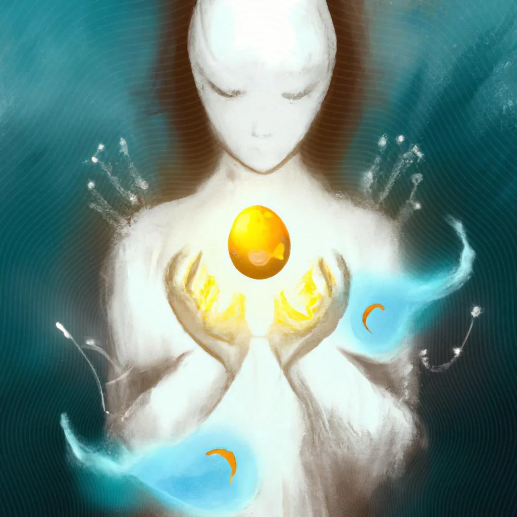 uma aquarela sobre qual a sensação de ser batizado pelo espirito santo