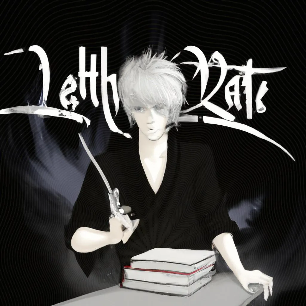 Descubra o Mistério por Trás de Death Note: Significado Revelado! 3 uma ilustração em preto e branco de qual é o significado de death note