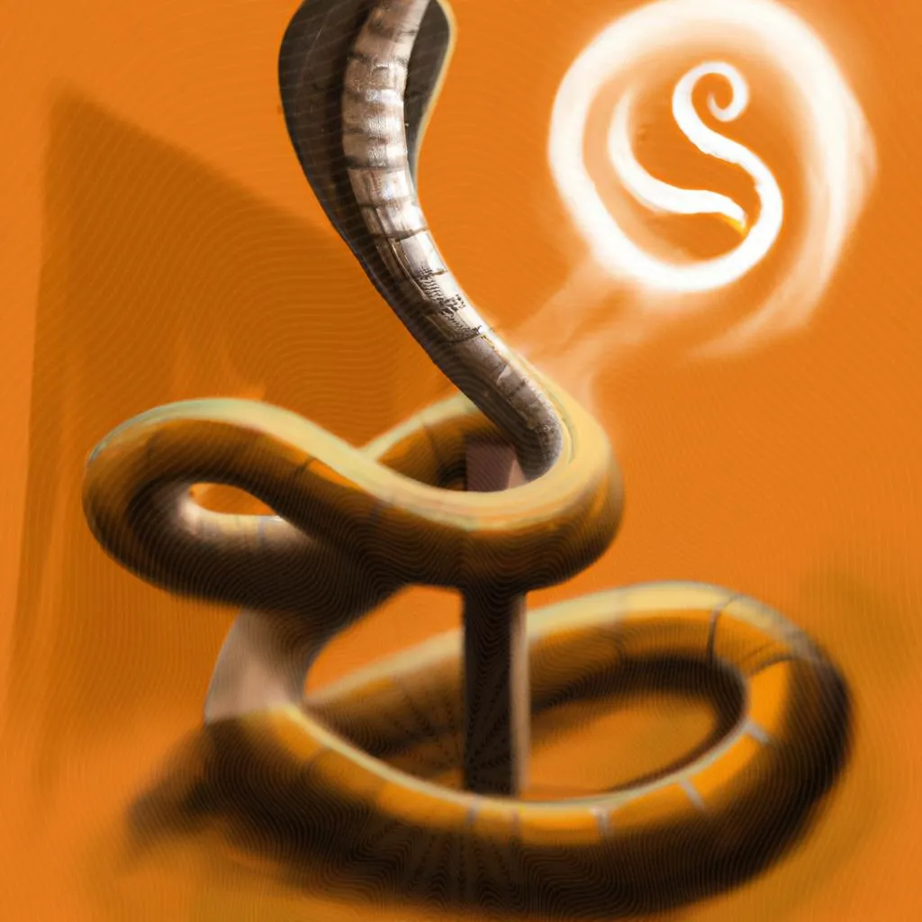 uma gravura em madeira de qual o significado da cobra