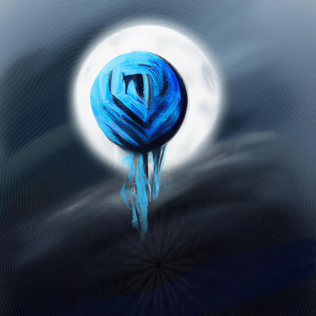uma arte abstrata sobre qual o significado da lua azul
