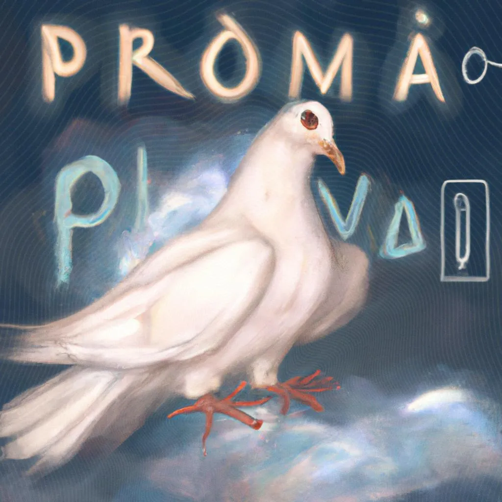 uma imagem gráfica com o tema qual o significado da palavra pomba