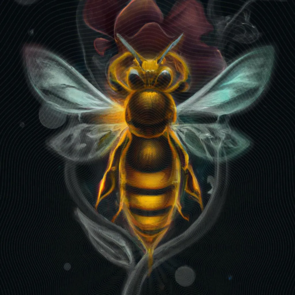 uma gravura sobre qual o significado da tatuagem de abelha