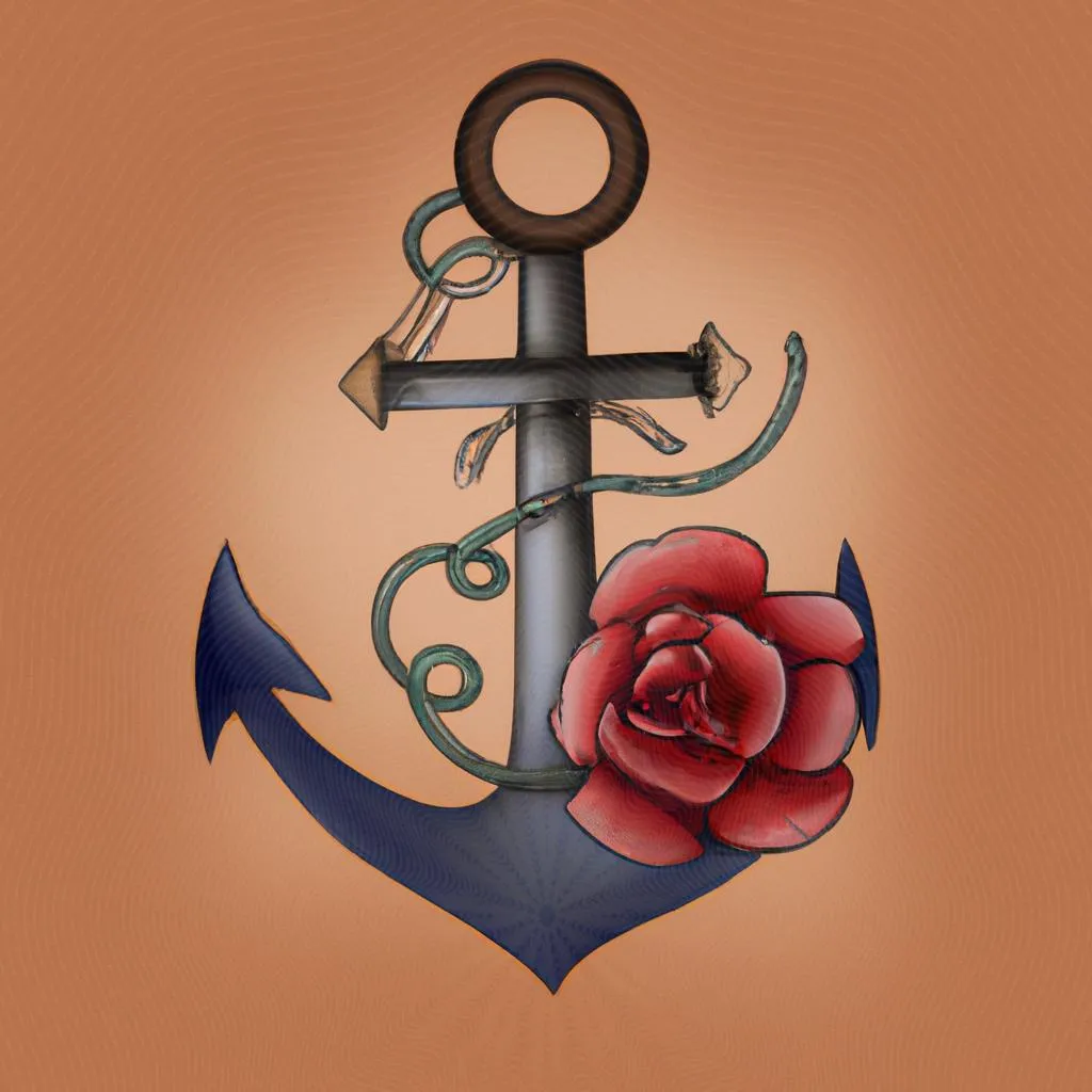 uma impressão artística de qual o significado da tatuagem de ancora