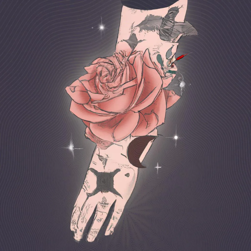 uma gravura sobre qual o significado da tatuagem de rosas