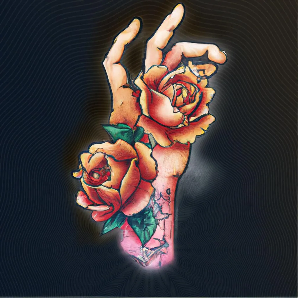 uma cena gráfica de qual o significado da tatuagem de rosas