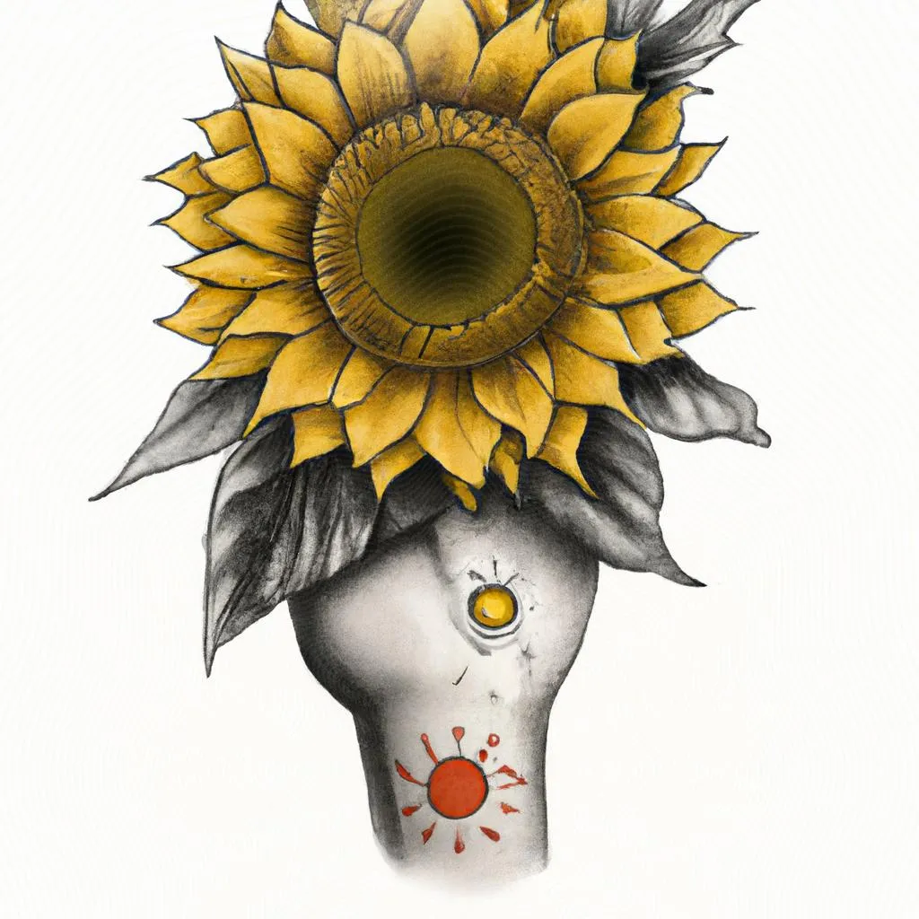 Desvendando o Mistério: Significado Oculto da Tatuagem Girassol 4 uma imagem estampada de qual o significado da tatuagem girassol