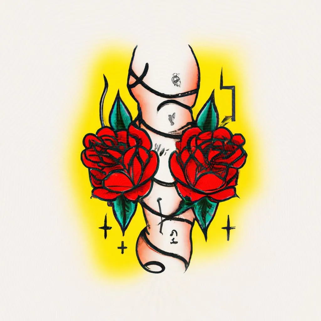 um diagrama visual sobre qual o significado das tatuagens de rosas