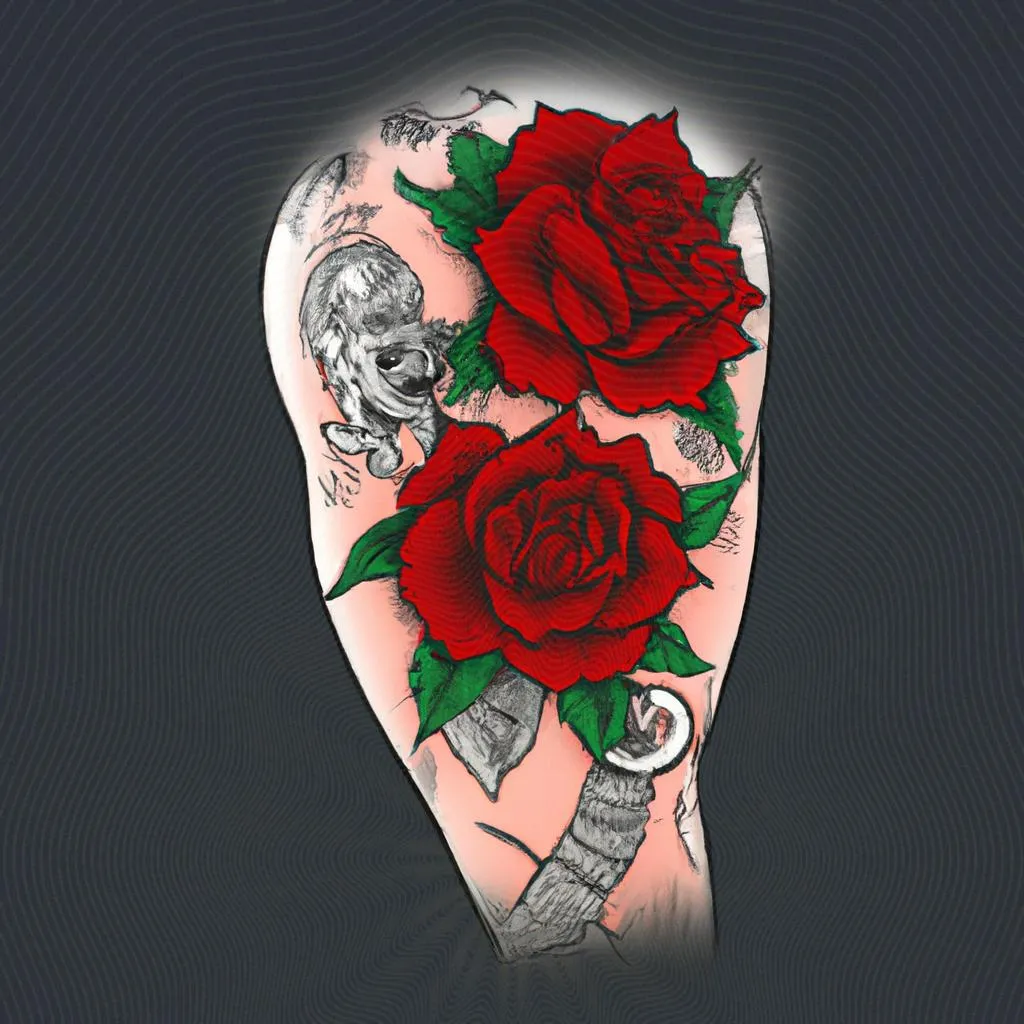 uma imagem estampada de qual o significado das tatuagens de rosas