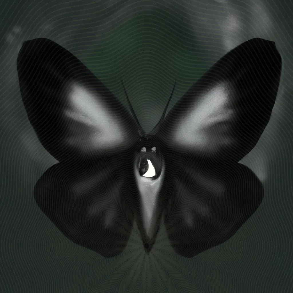 uma ilustração em preto e branco de qual o significado de borboleta preta