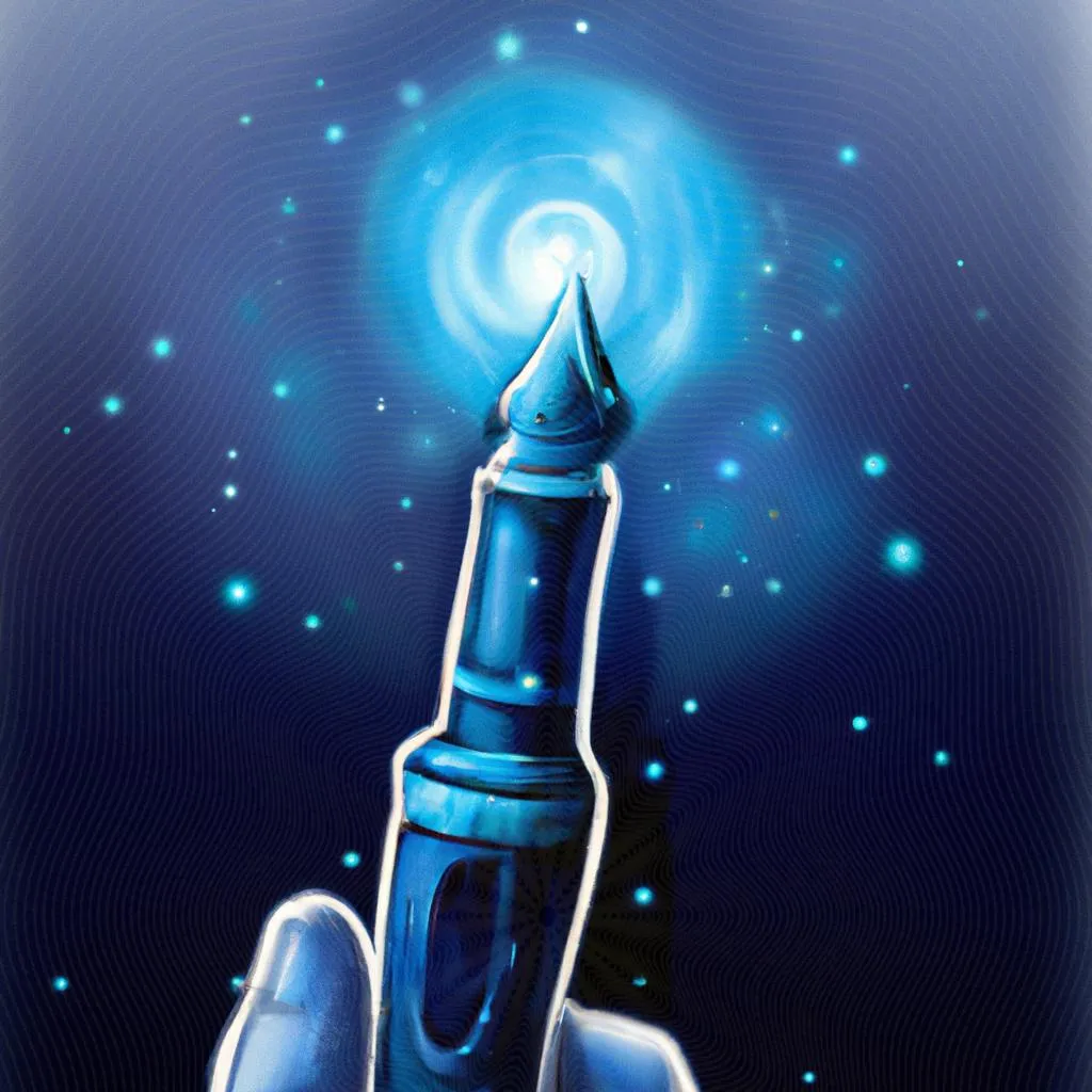 uma obra de arte ilustrativa de qual o significado de caneta azul