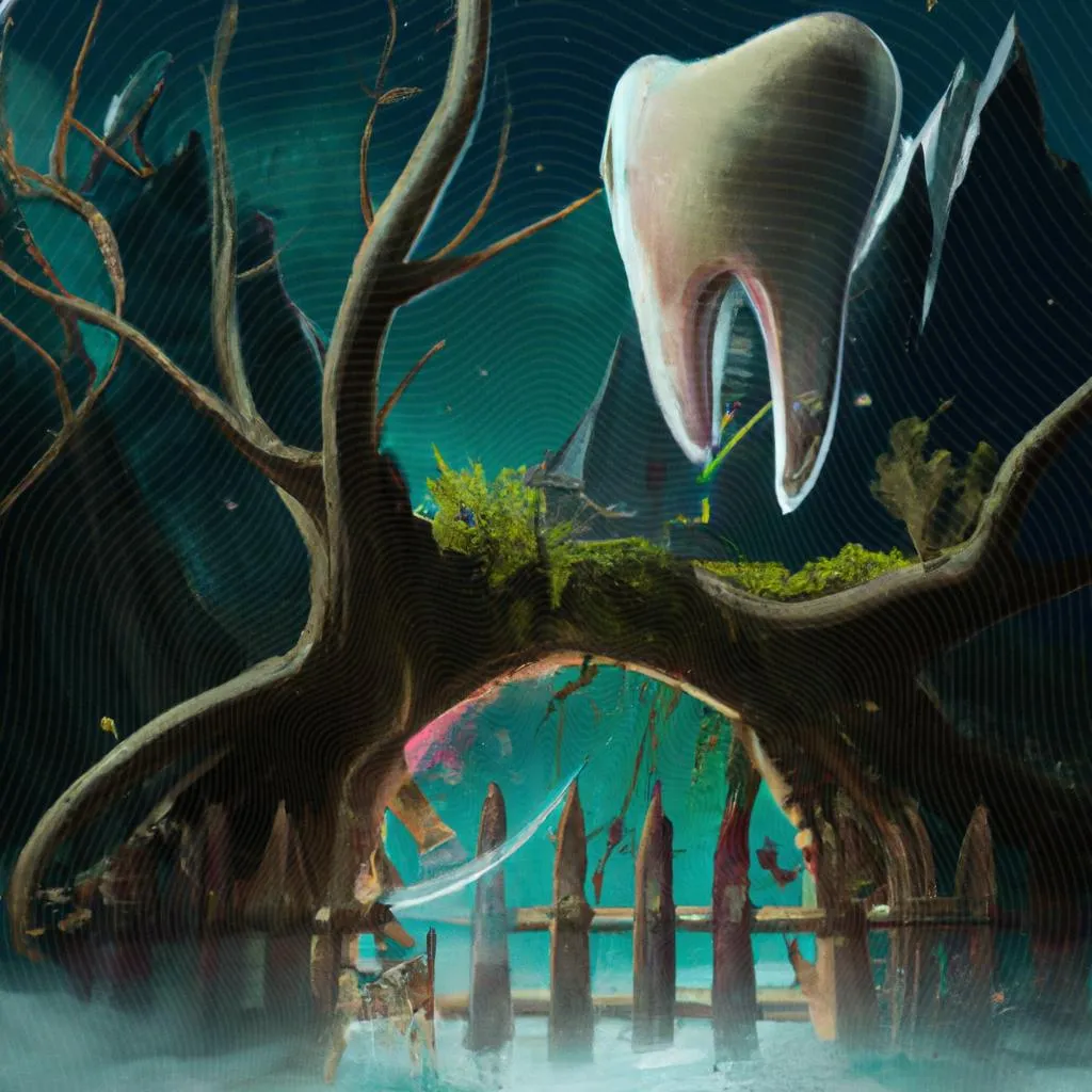 uma vista panorâmica ilustrada de qual o significado de sonhar com dente nascendo