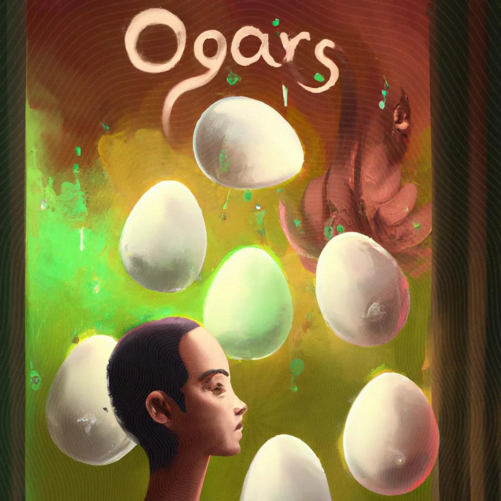 uma arte gráfica sobre qual o significado de sonhar com muito ovos