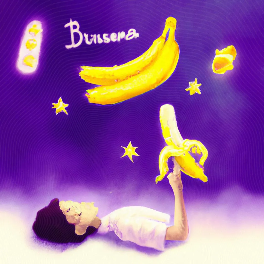 um desenho artístico sobre qual o significado de sonhar comendo banana