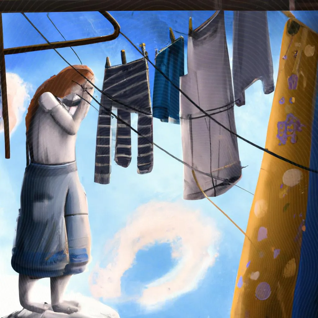 um retrato esboçado de qual o significado de sonhar estendendo roupa no varal