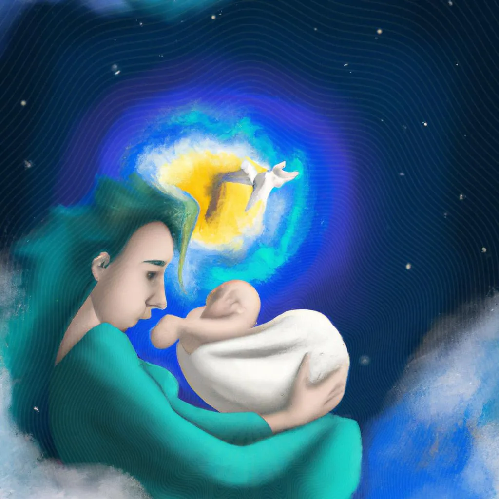 Desvende Agora: Significado de Sonhar Amamentando um Bebê! 2 uma ilustração realista de qual o significado de sonhar que está amamentando um bebê