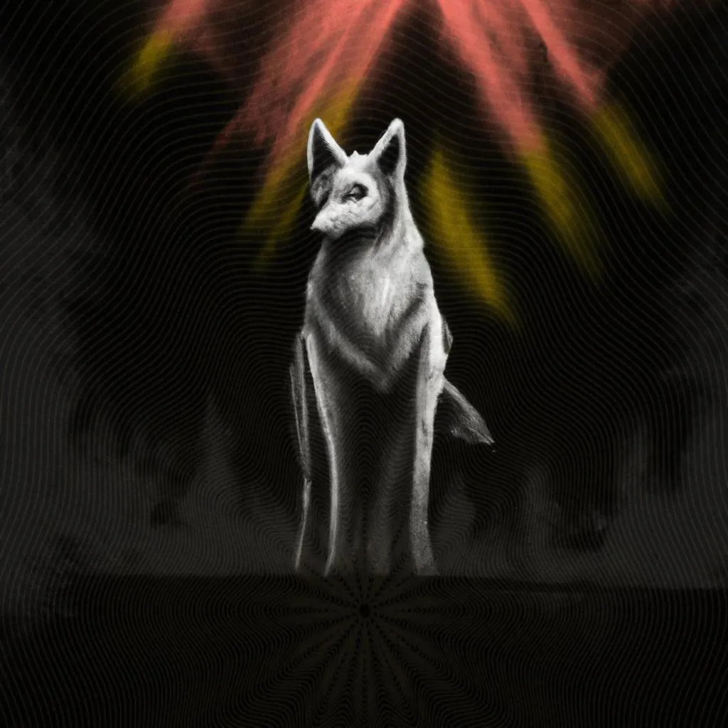 uma imagem em 3D de qual o significado do cachorro uivando