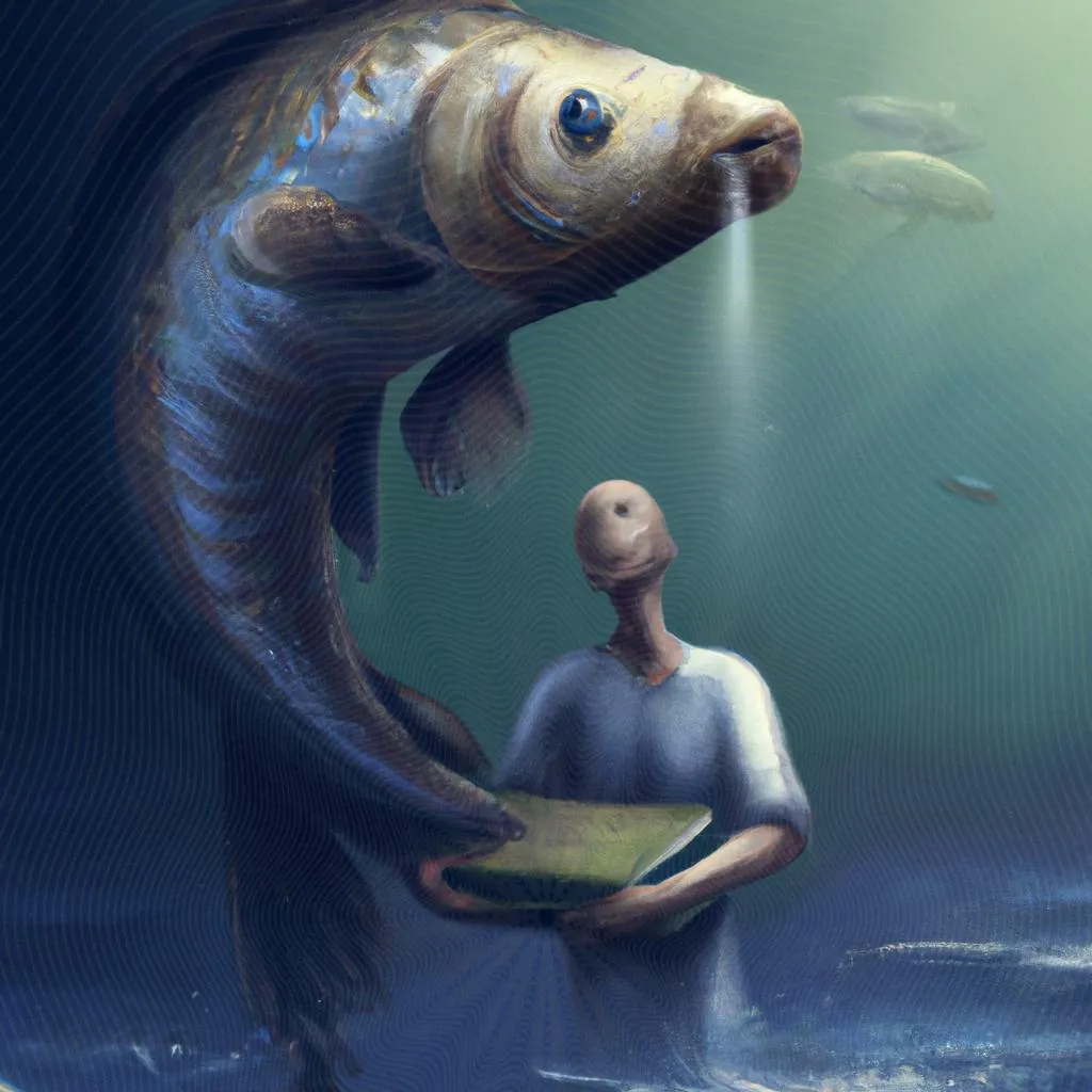 um retrato esboçado de qual o significado do peixe
