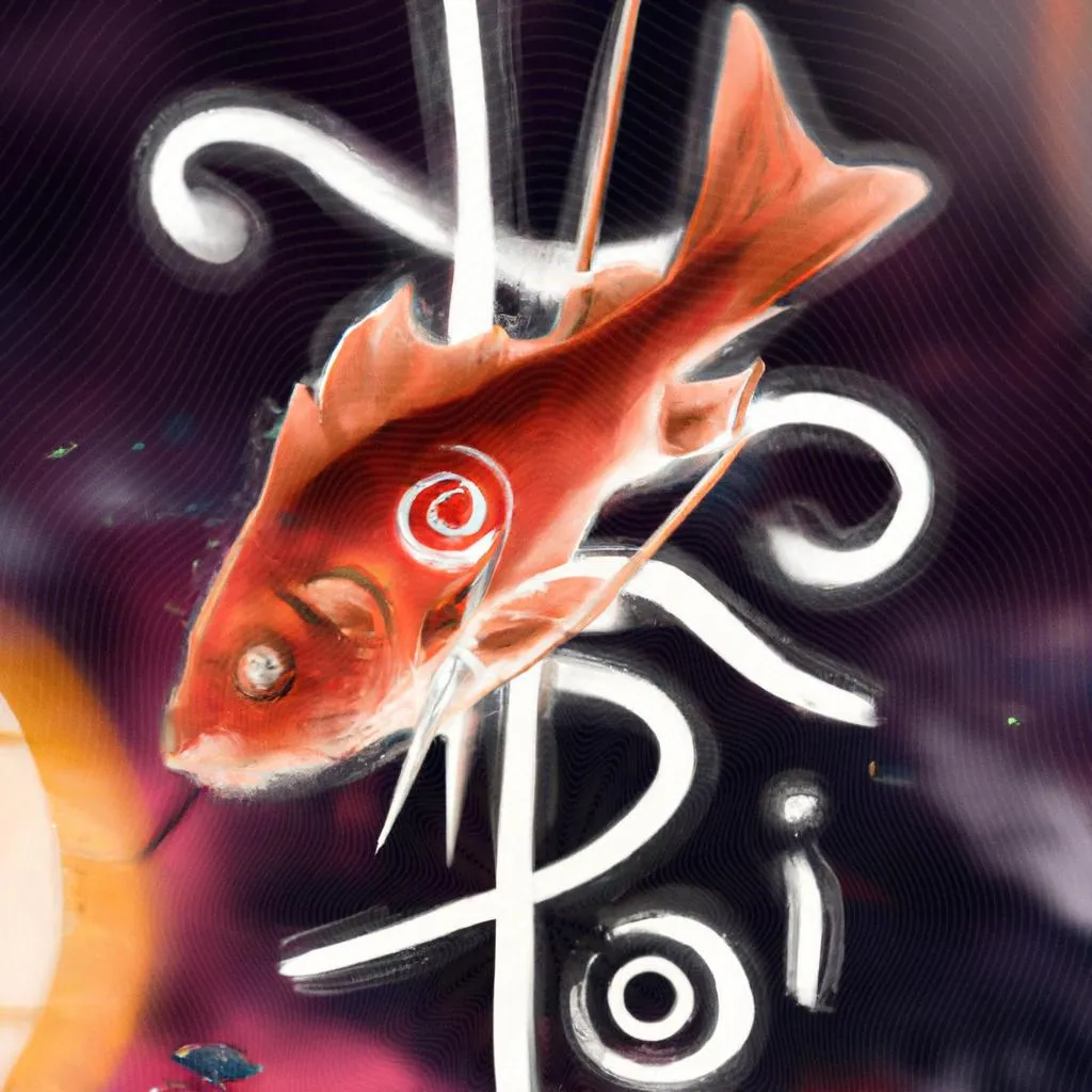 um contorno artístico de qual significado do signo peixes