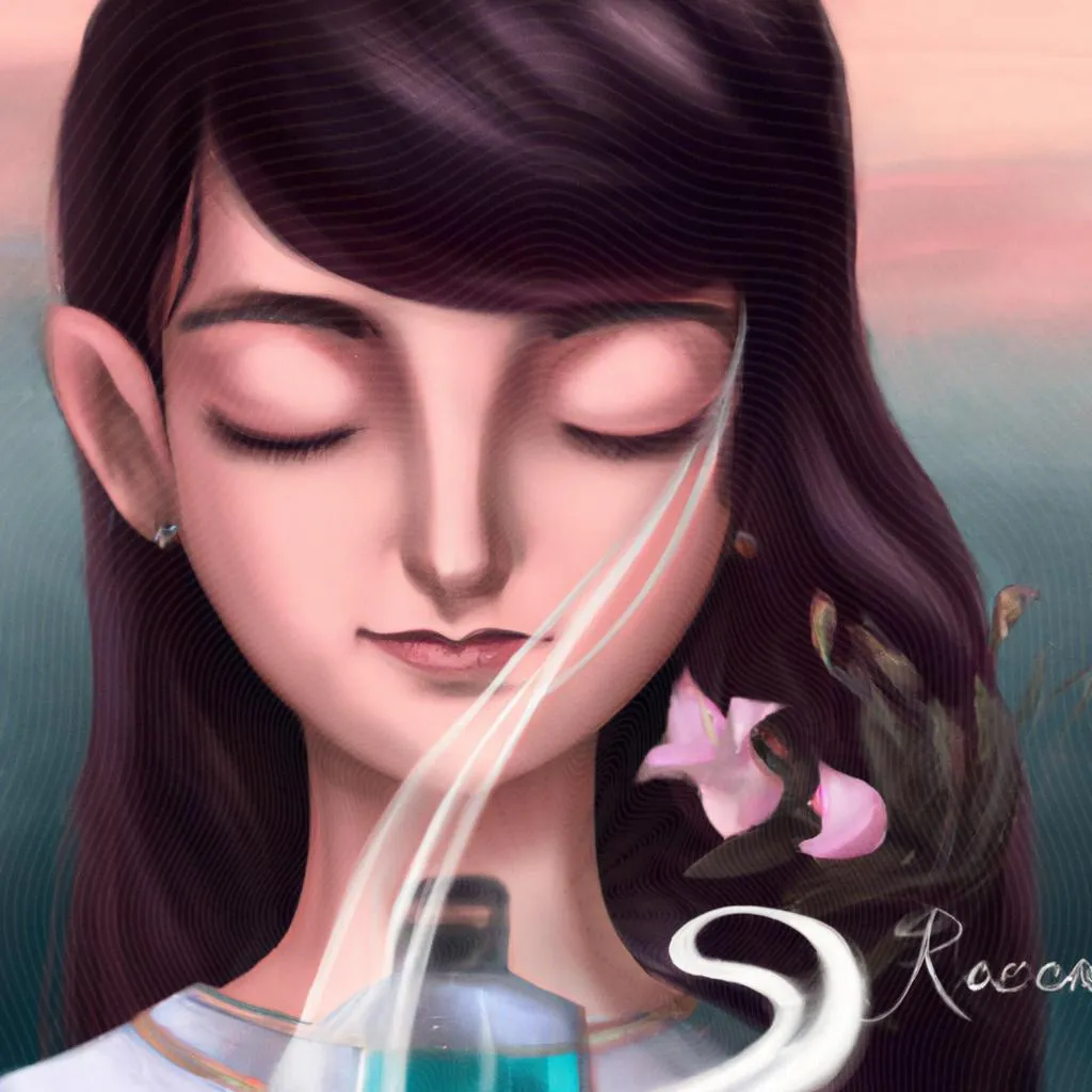 uma imagem simbólica de sentir cheiro de perfume doce do nada espiritismo