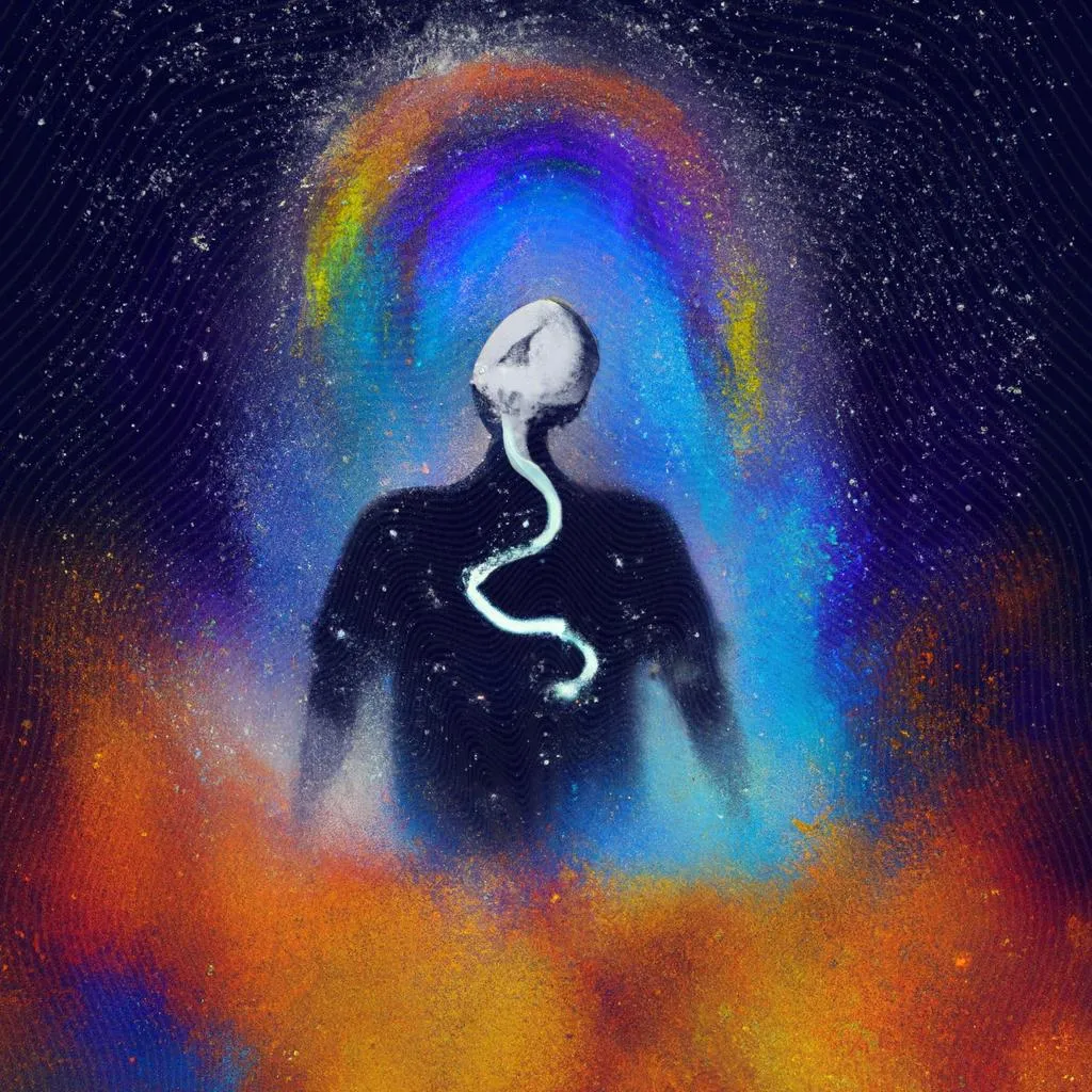 um retrato esboçado de sentir raiva de uma pessoa do nada espiritismo
