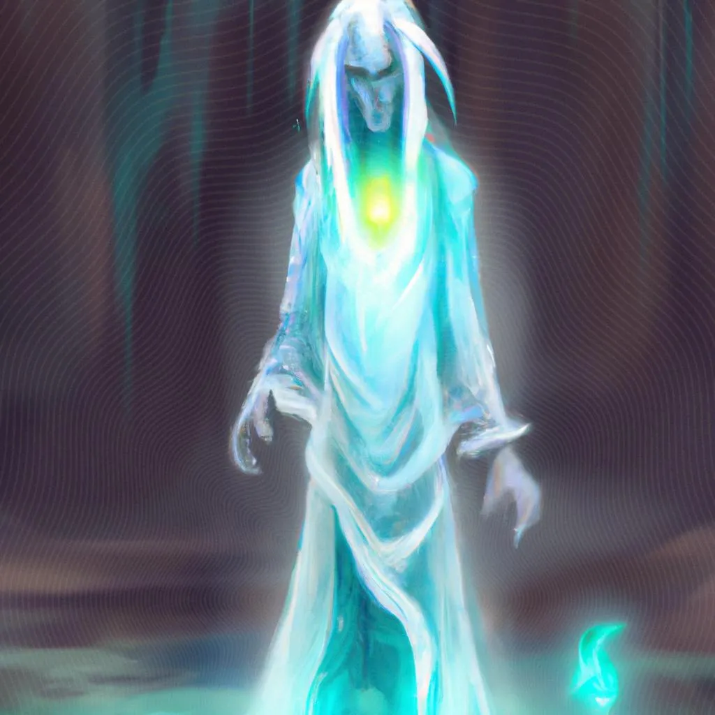uma arte em gravura de seres de luz espiritismo