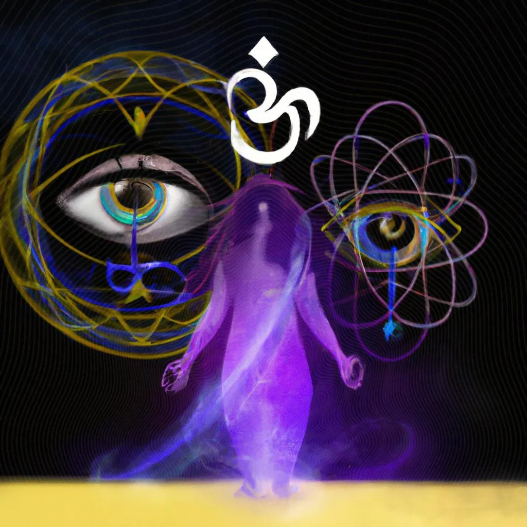 uma figura artística de significado do umbigo no espiritismo