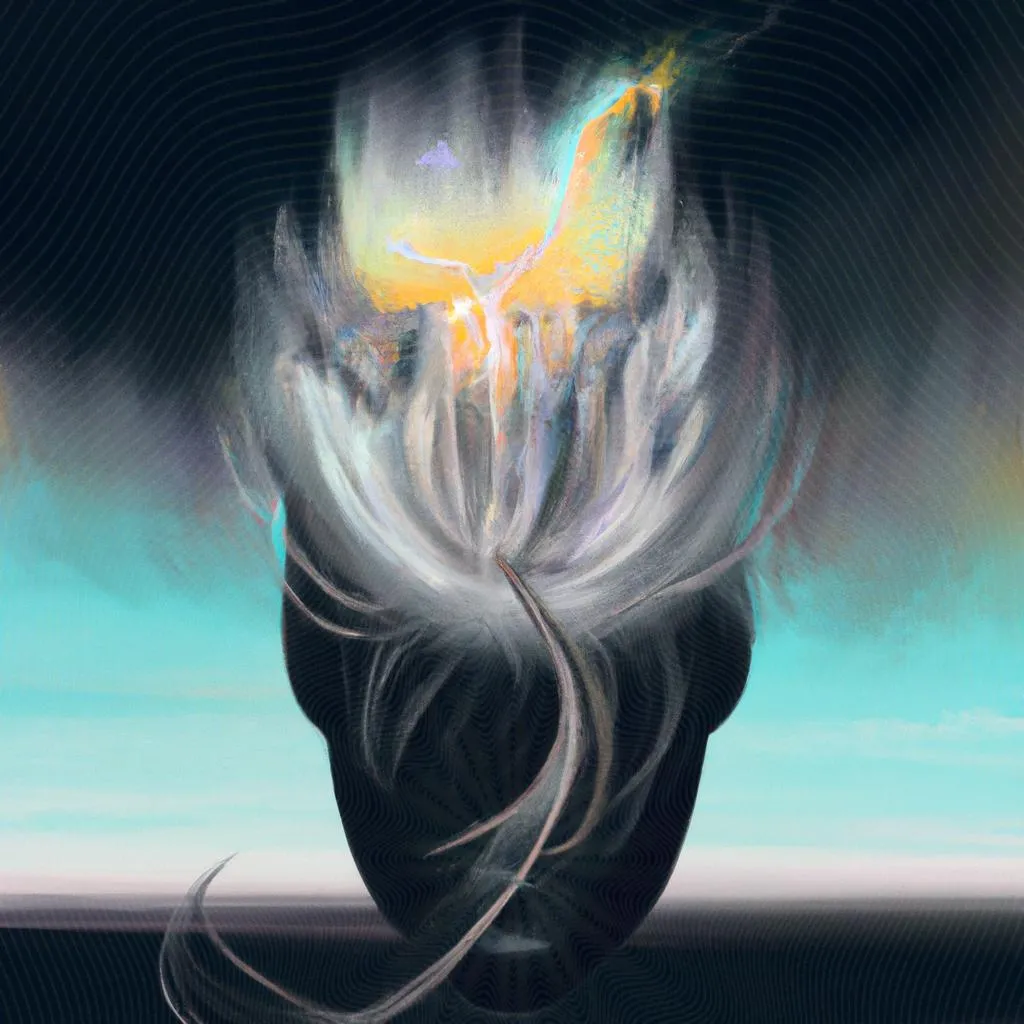 uma paisagem ilustrada de síndrome da cabeça explosiva espiritismo
