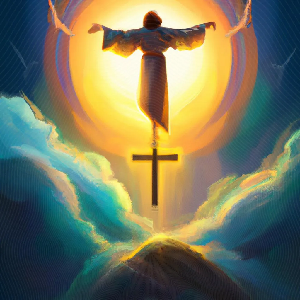 uma caricatura de sobre cristo o espirito pousou
