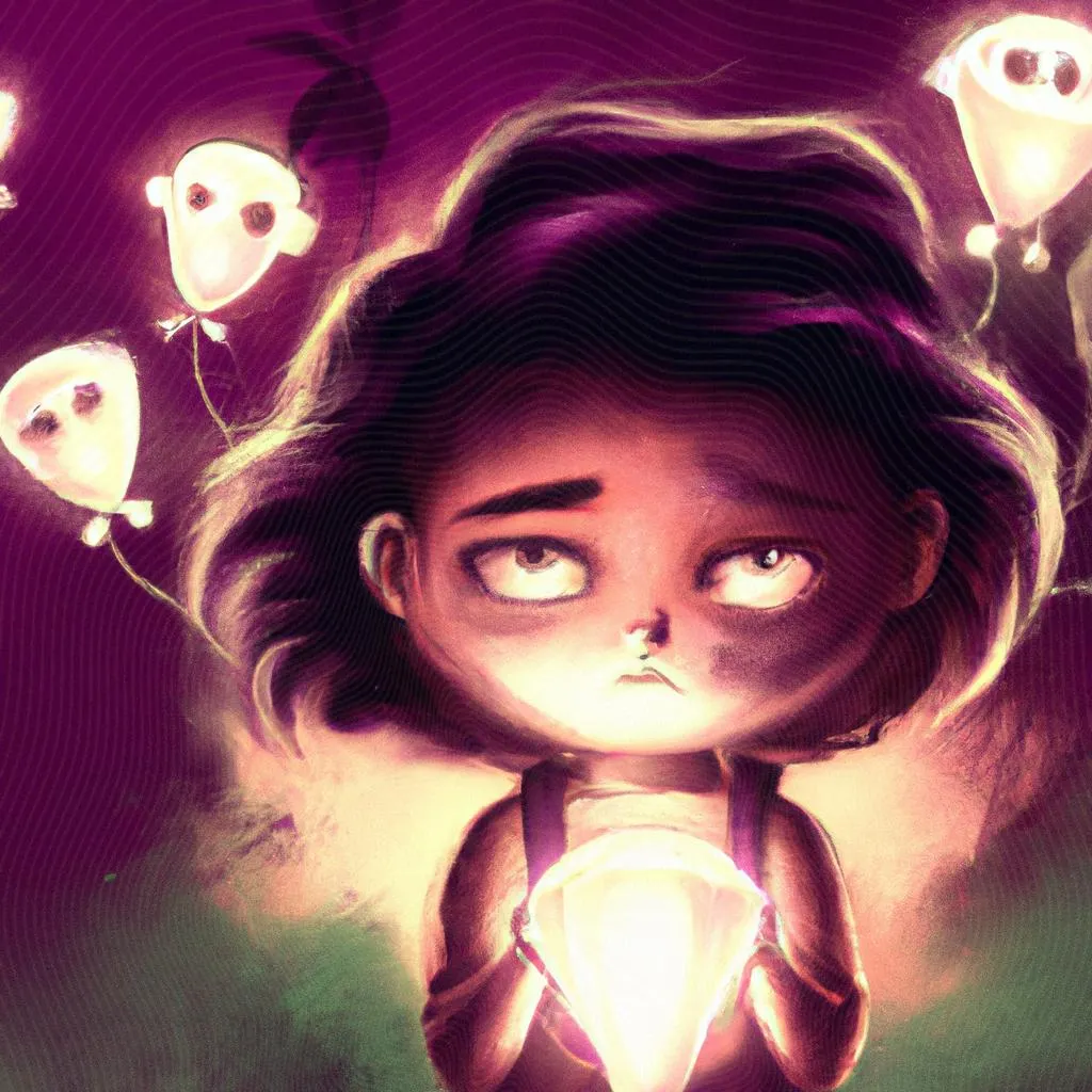 uma cena cinematográfica ilustrada de sonambulismo infantil segundo o espiritismo