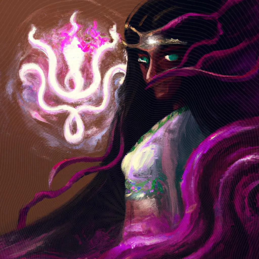 um esquema ilustrado de sonhar com espirito maligno