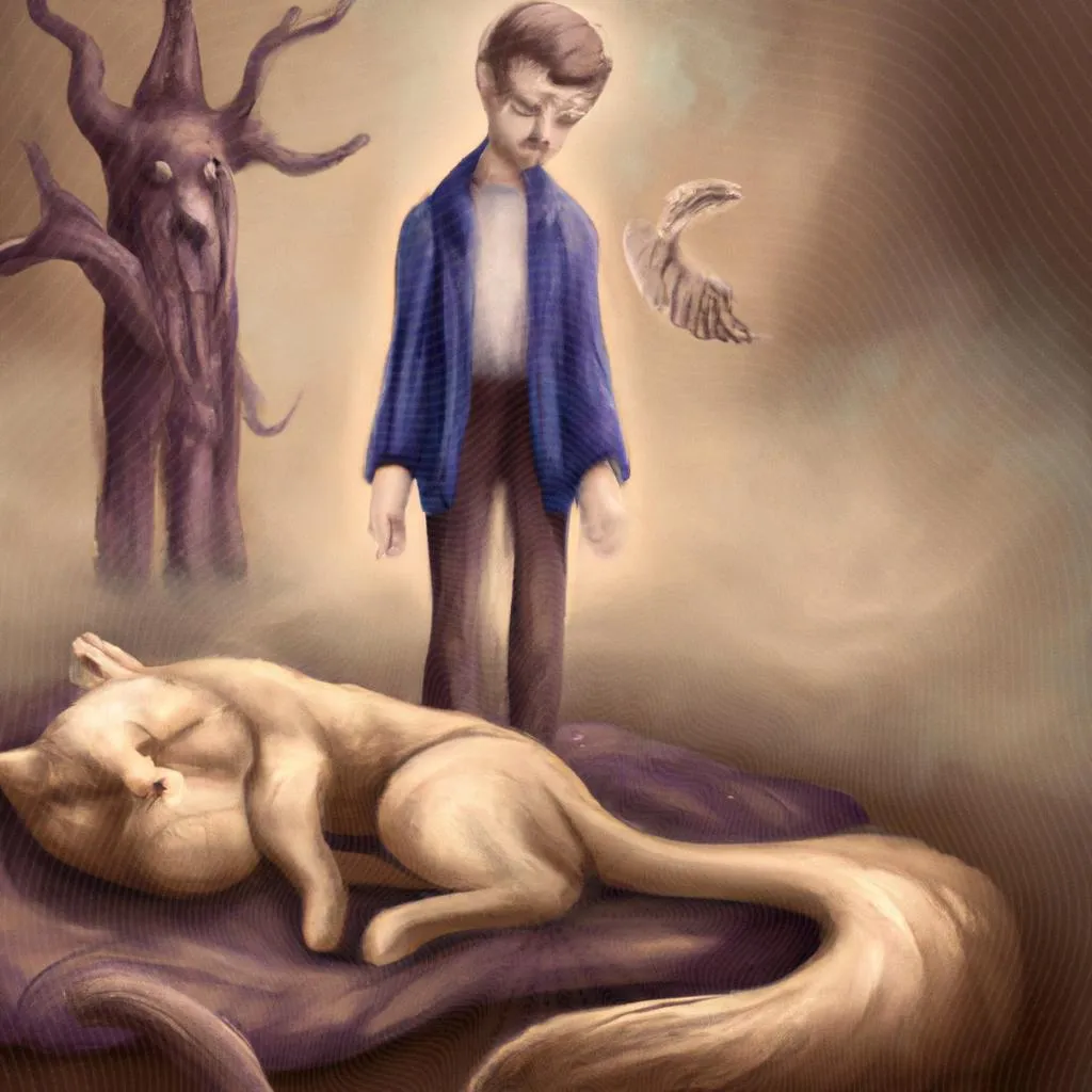 um contorno artístico de sonhar com gato morto espiritismo