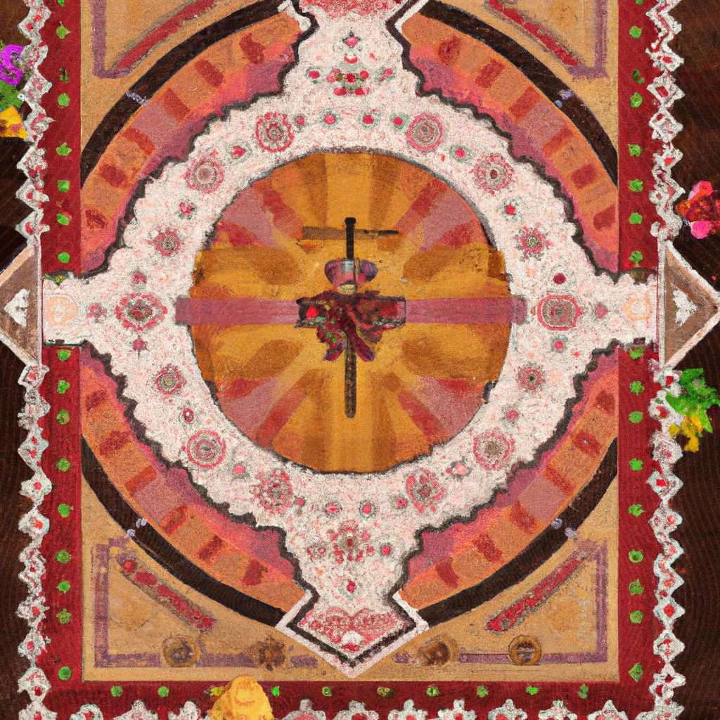 um desenho sobre tapete corpus christi espirito santo