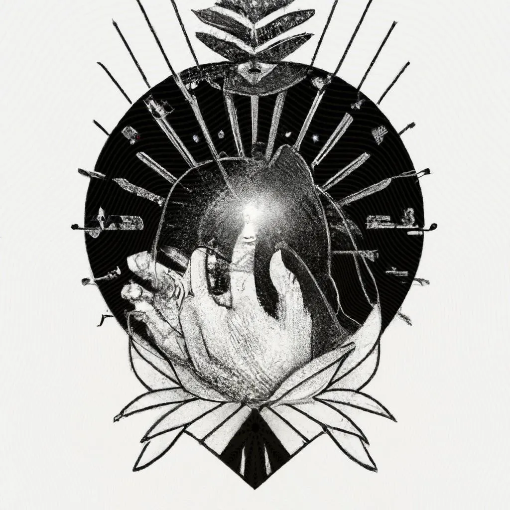 um mural artístico de tatuagem do espirito santo