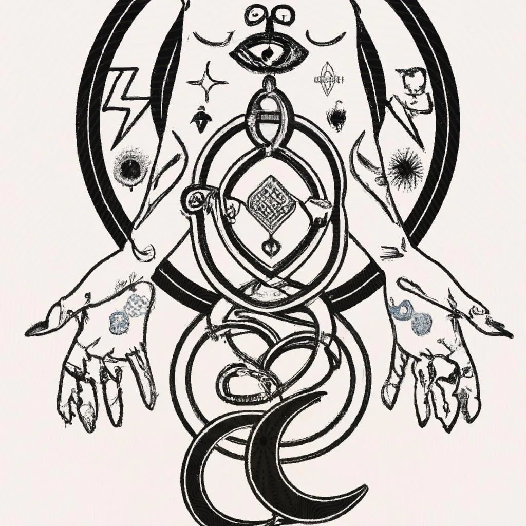 uma composição ilustrativa de tatuagens do espirito santo