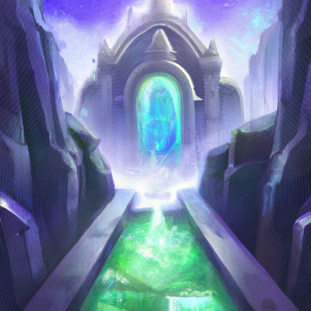 uma pintura figurativa de templo espirita