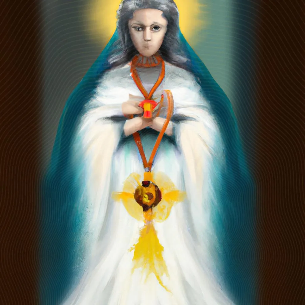 uma imagem imaginária de terco divino espirito santo