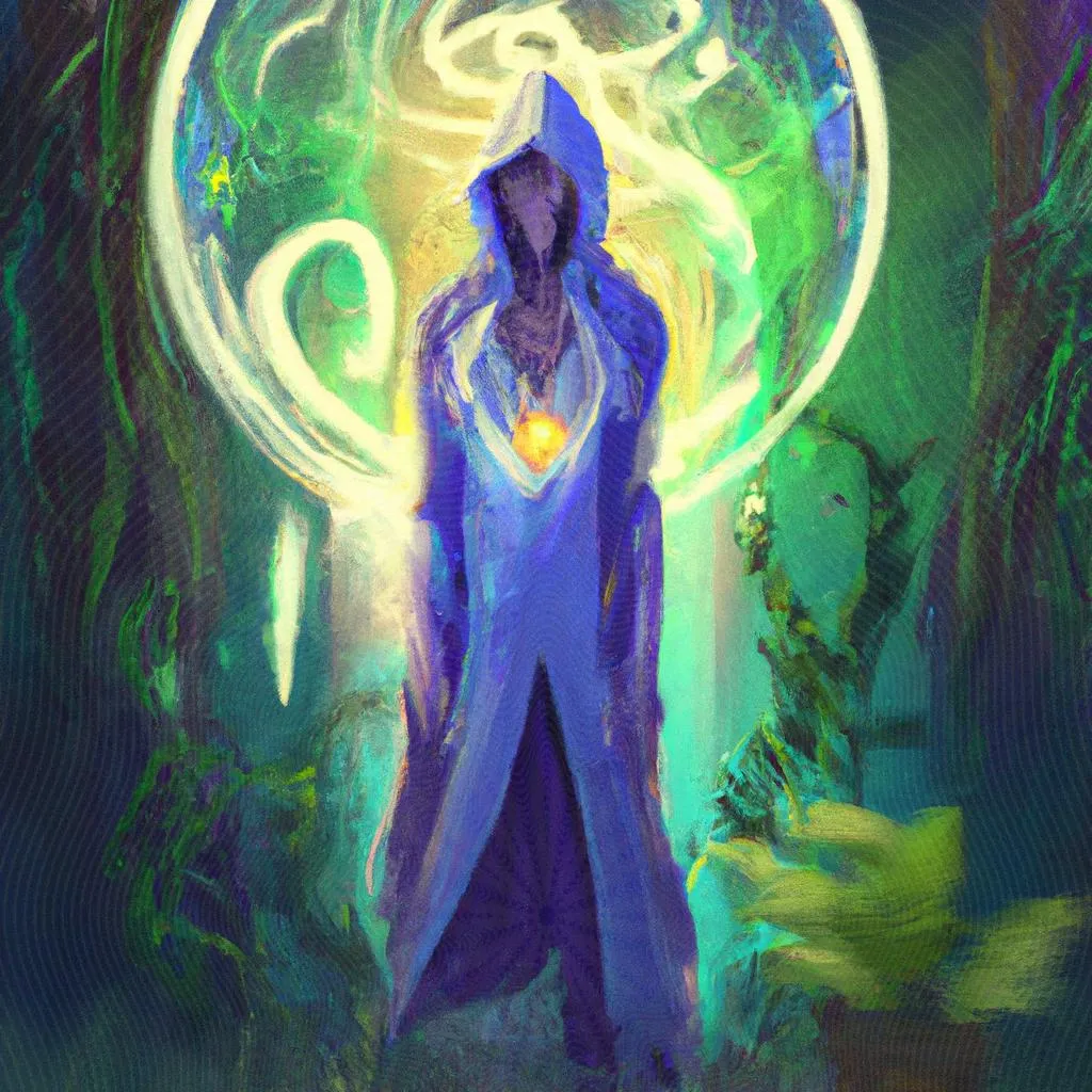 uma pintura figurativa de teste de espiritismo