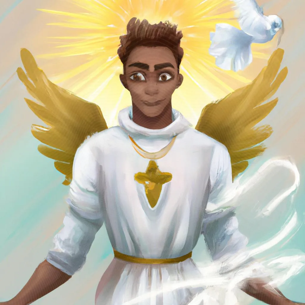 uma aquarela sobre vem ó santo espirito manda do céu a todos nós