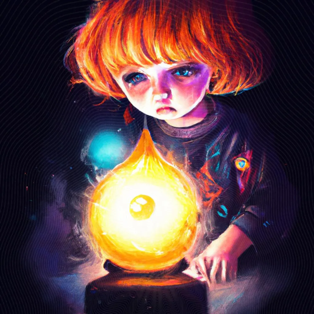 uma obra de arte ilustrativa de ver espirito de criança