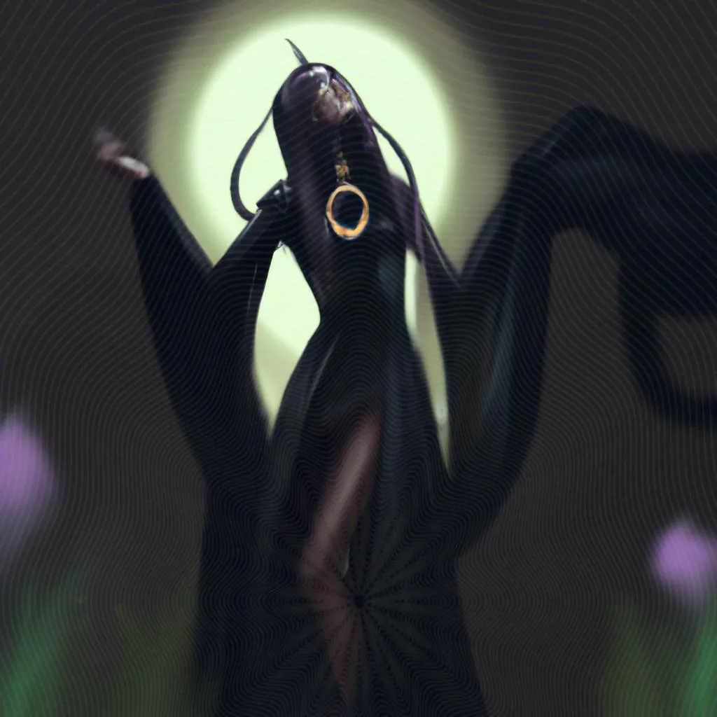 uma representação visual de ver espirito vestido de preto